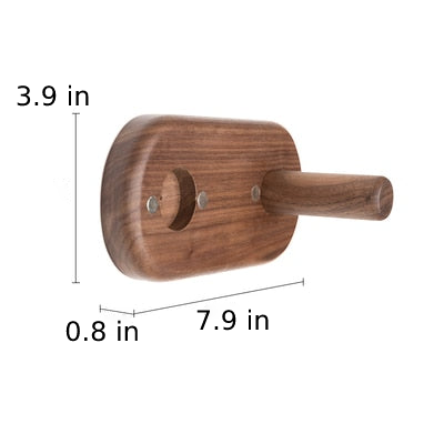 Blow-Out Station Walnut Organizer Rack 2 Hook and Magnet Station