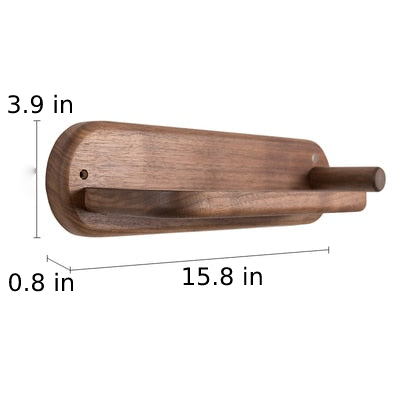 Blow-Out Station Walnut Organizer Rack 3 Holder and Hook Station