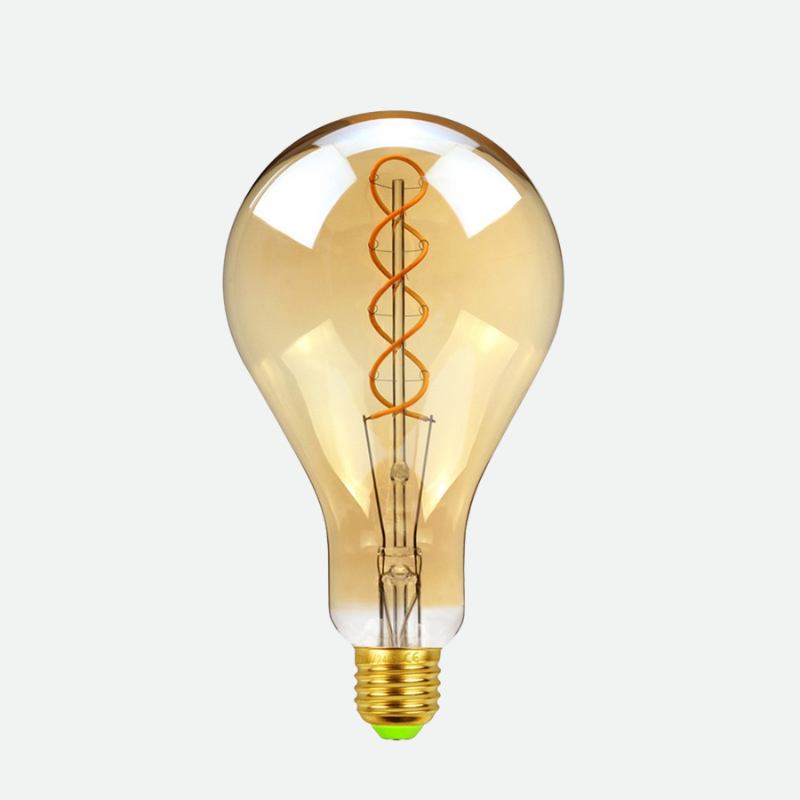 Blown Glass Dimmable LED Edison Filament Light Bulbs A110 L