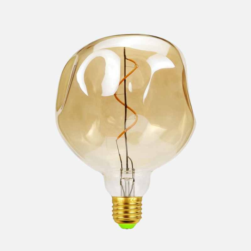 Blown Glass Dimmable LED Edison Filament Light Bulbs G125 Stone