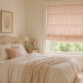 Blush Ruched Roman Shade