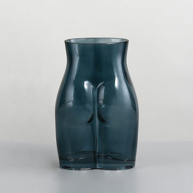 Body Art Glass Vases Teal Medium