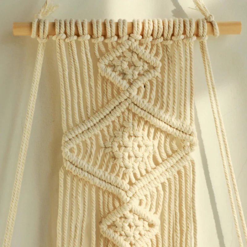 Boho Macrame Hanging Wall Shelf
