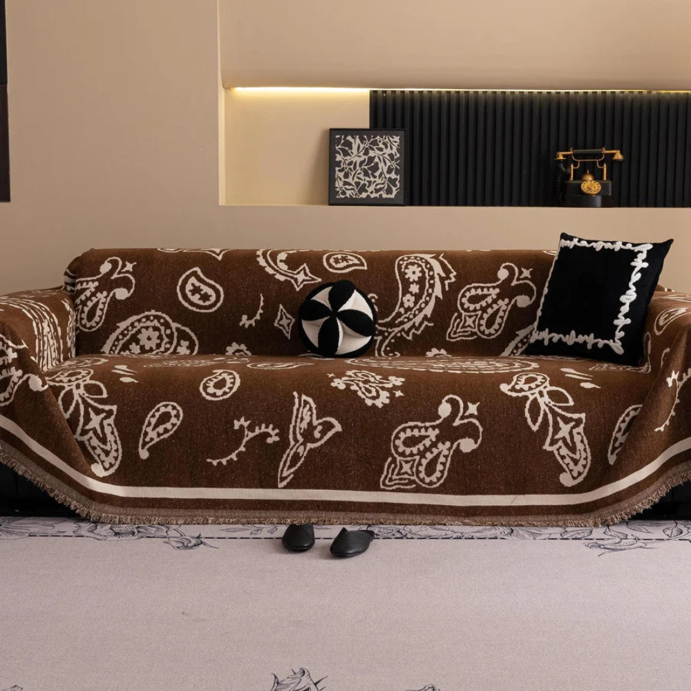 Boho Bloom Soft Sofa Cover Cocoa Bloom