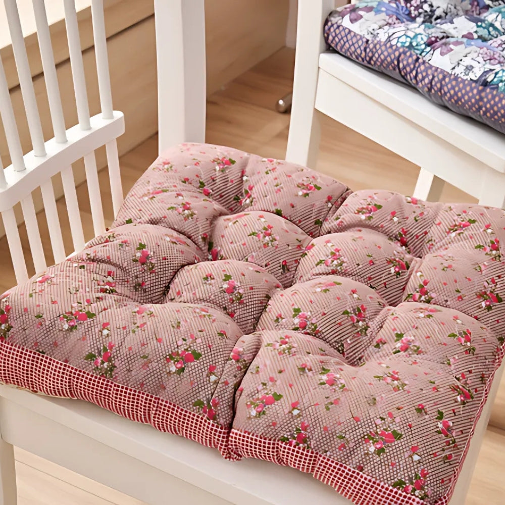 Boho Floral Thick Seat Cushions Cherry Blossom
