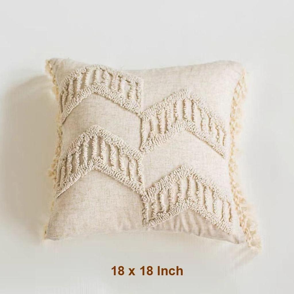 Boho Tufted Cotton Throw Pillow 5