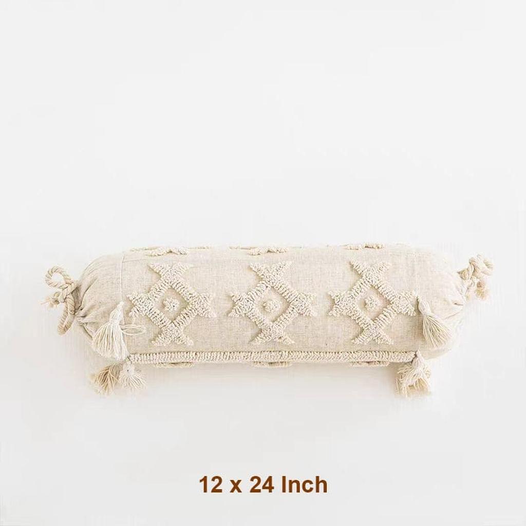 Boho Tufted Cotton Throw Pillow 22
