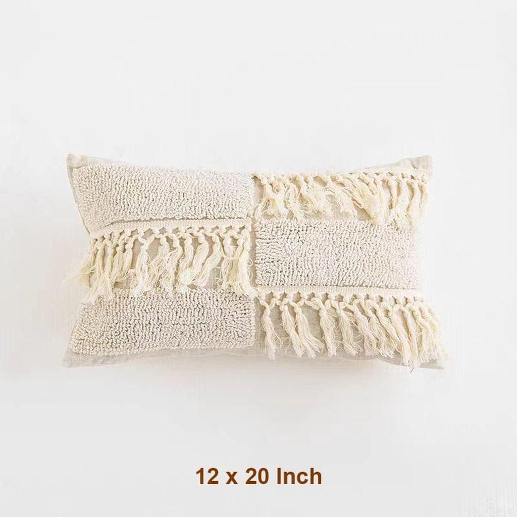 Boho Tufted Cotton Throw Pillow 8