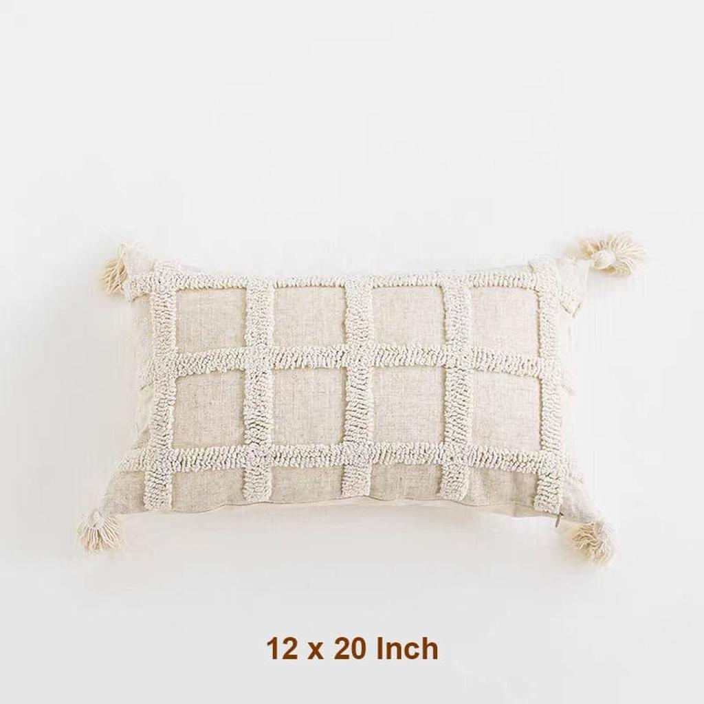 Boho Tufted Cotton Throw Pillow 10