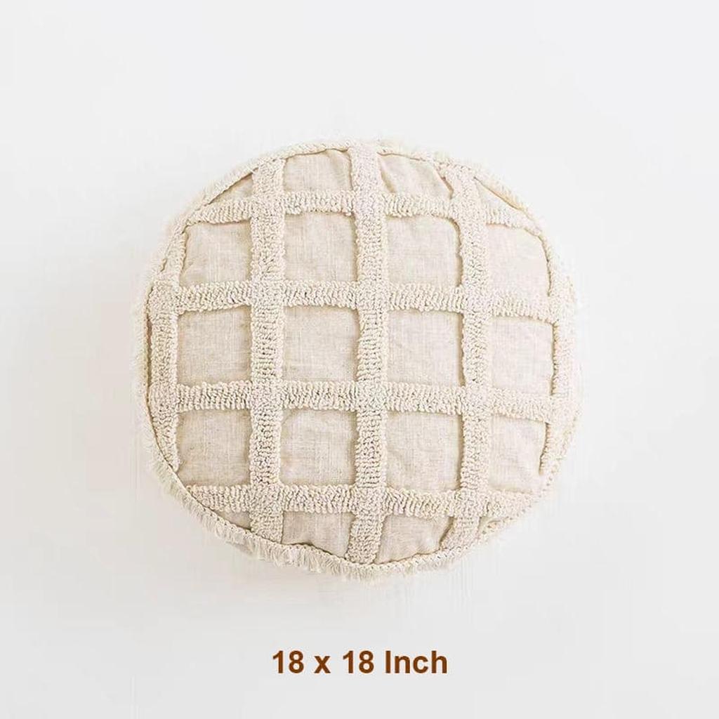 Boho Tufted Cotton Throw Pillow 24