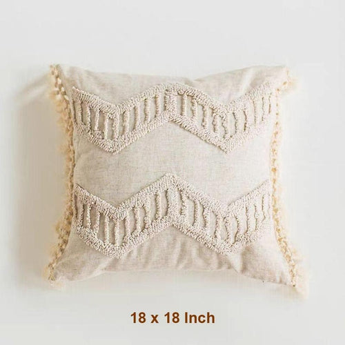 Boho Tufted Cotton Throw Pillow 1