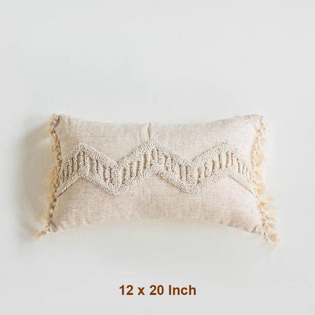 Boho Tufted Cotton Throw Pillow 2