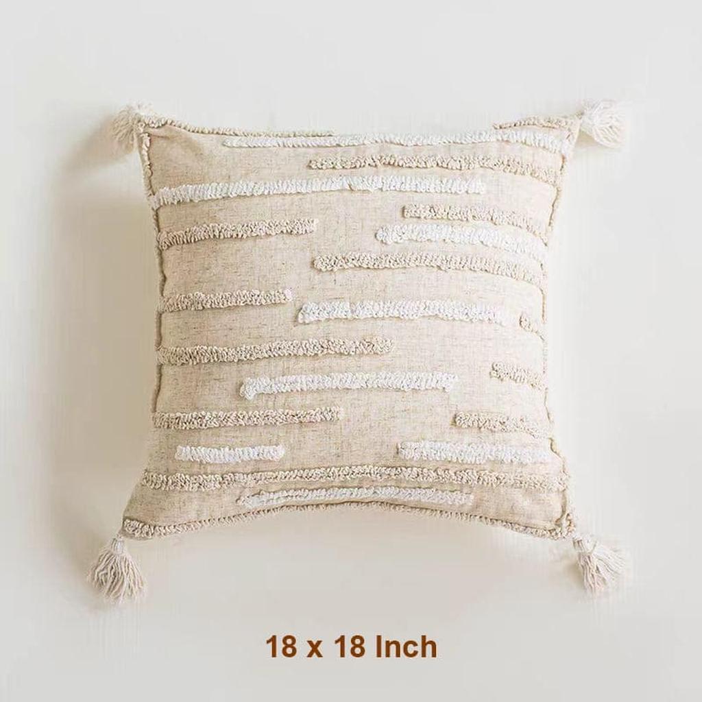 Boho Tufted Cotton Throw Pillow 3