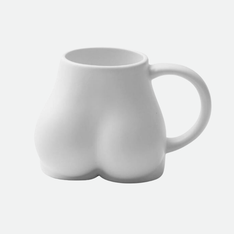 Booty Shapes Ceramic Cup White