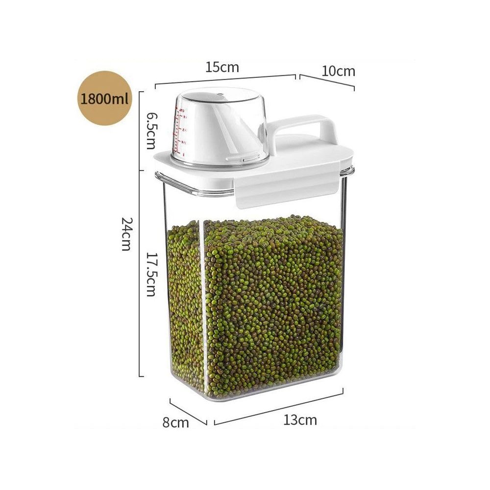Clear Cereal and Grain Organizer 1800ml