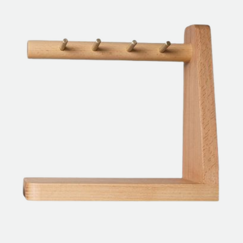 Branched Multi-Key Holder Stand Beech Left