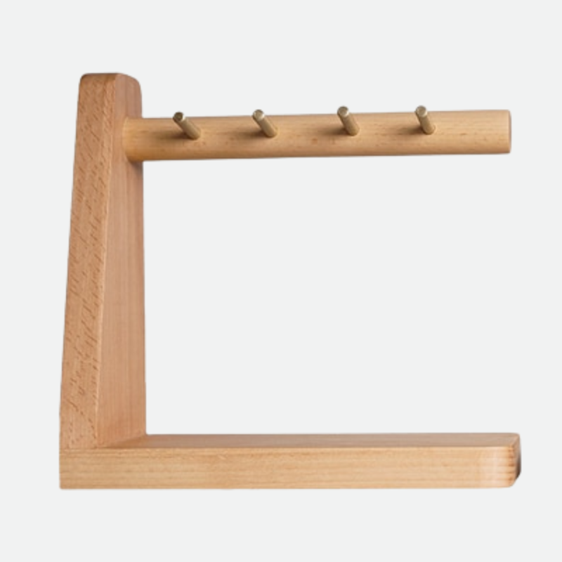 Branched Multi-Key Holder Stand Beech Right