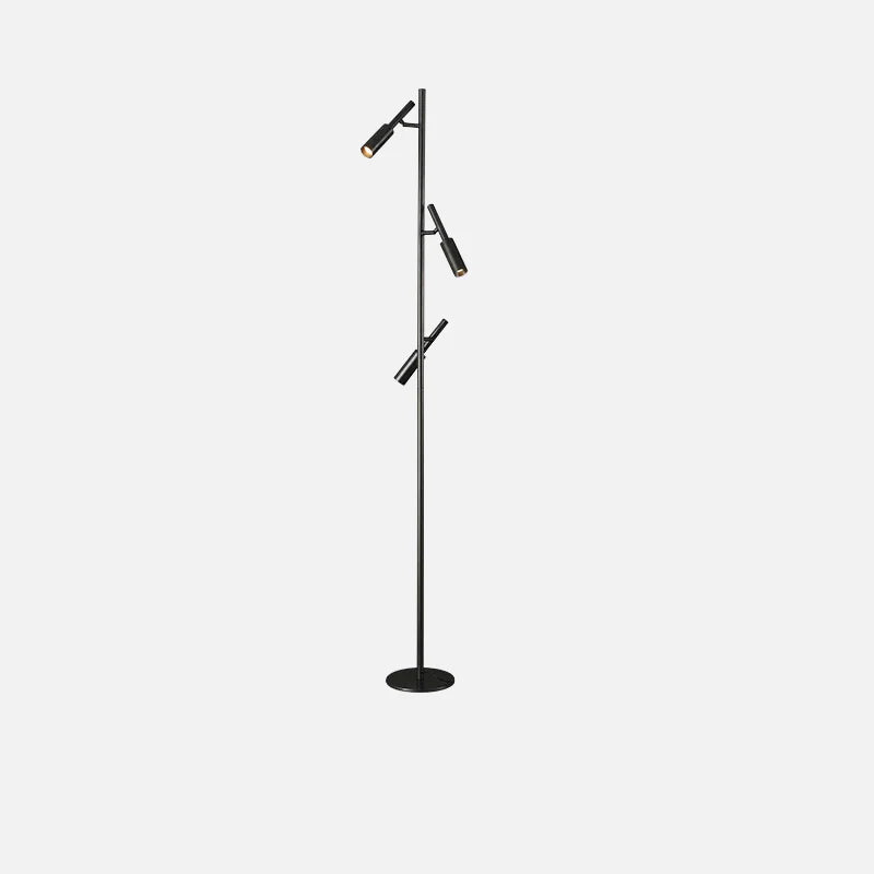 Brass Aura Adjustable Standing Lamp Black