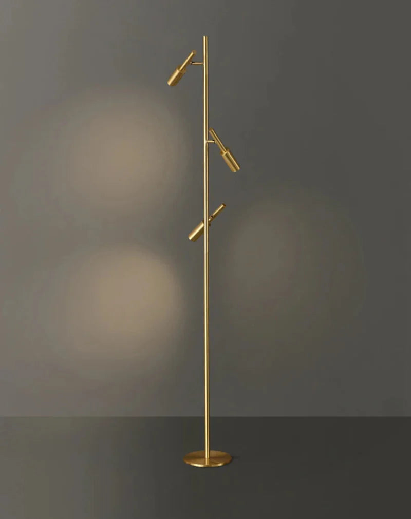 Brass Aura Adjustable Standing Lamp