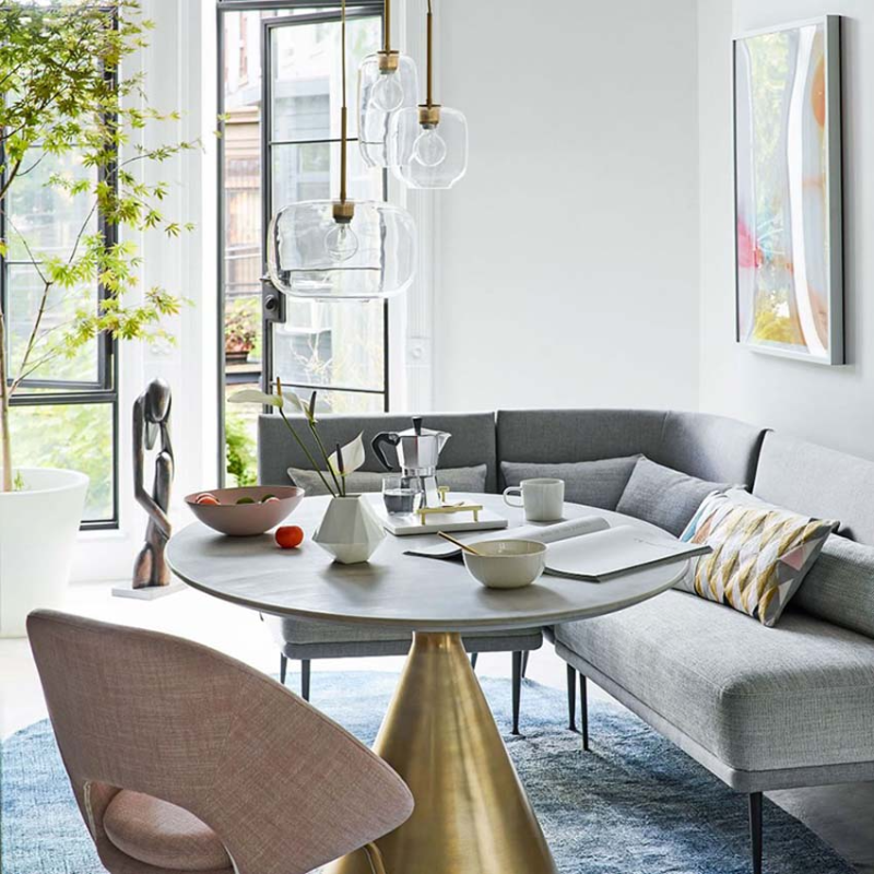 Brass & Glass Sculpted Pendant Lights