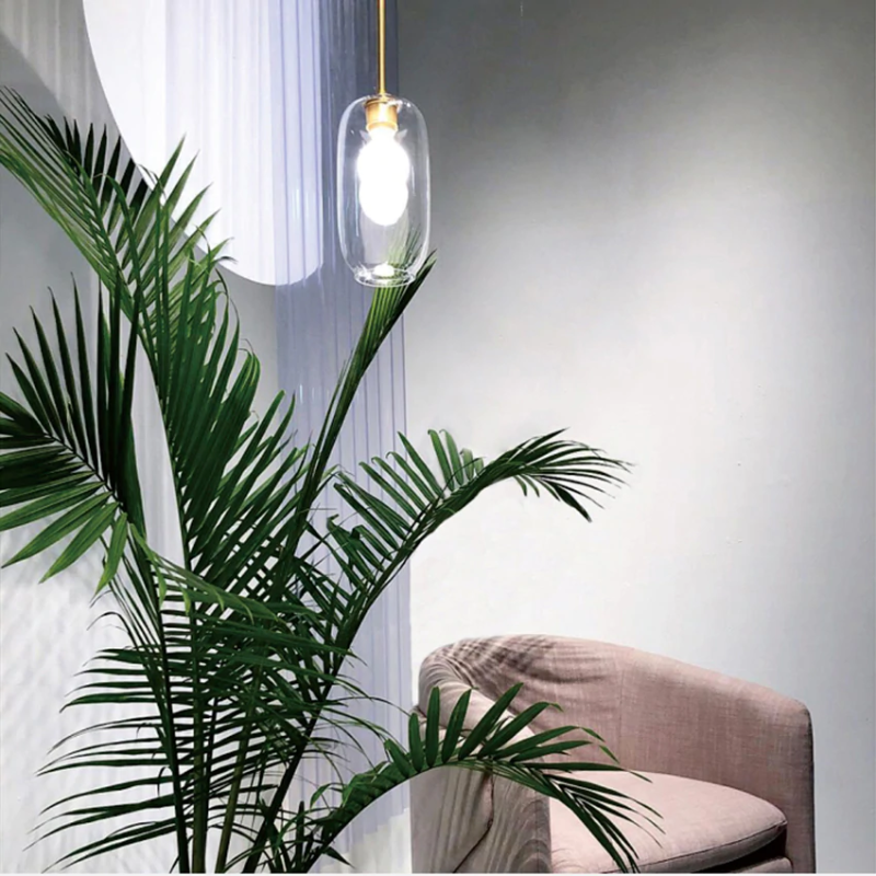 Brass & Glass Sculpted Pendant Lights