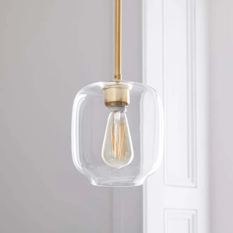 Brass & Glass Sculpted Pendant Lights