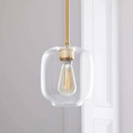 Brass & Glass Sculpted Pendant Lights