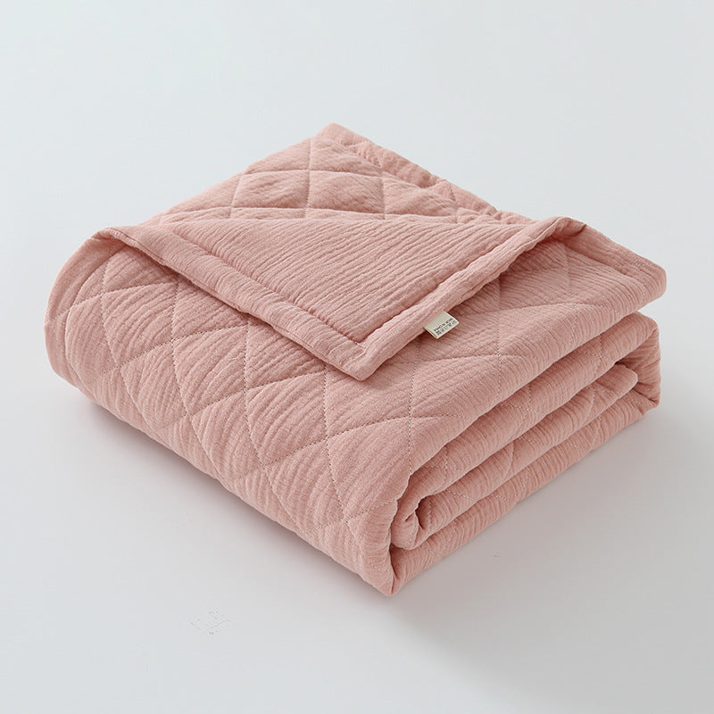 Cotton Muslin Baby Quilt – Soft & Lightweight Dusty Pink