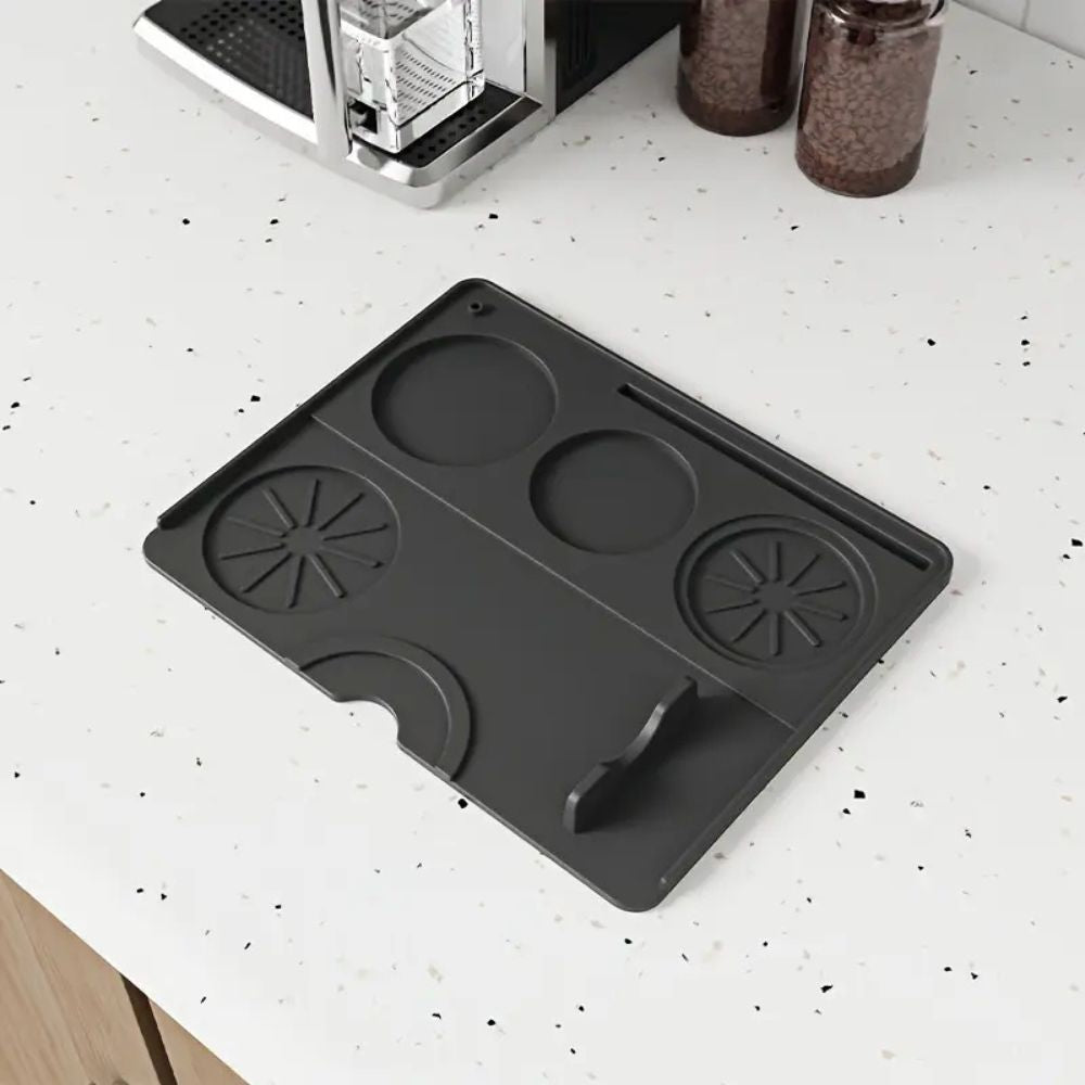 Espresso Brew Base Silicone Tamper Mat Black