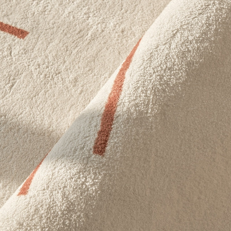 Brick & Ivory Geo Minimal Modern Area Rug