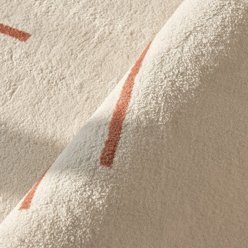 Brick & Ivory Geo Minimal Modern Area Rug