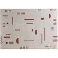 Brick & Ivory Geo Minimal Modern Area Rug