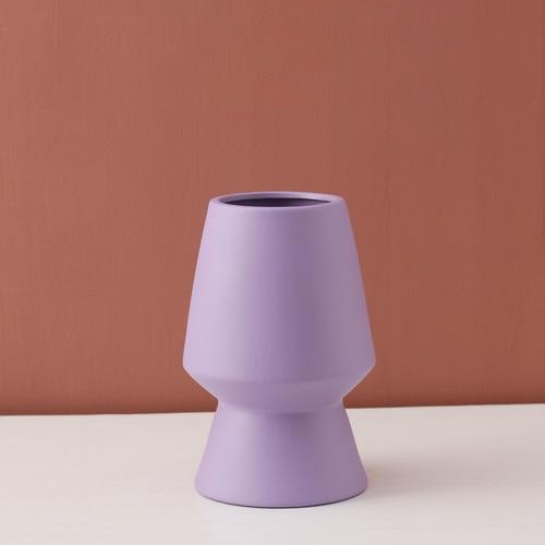 Bright Color Ceramic Flower Vase Beaker Lilac