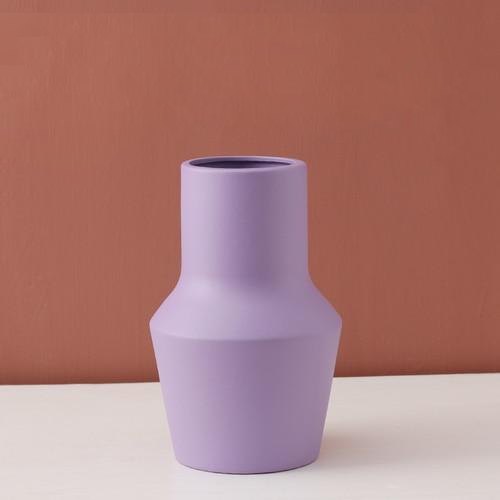 Bright Color Ceramic Flower Vase Mallet Lilac