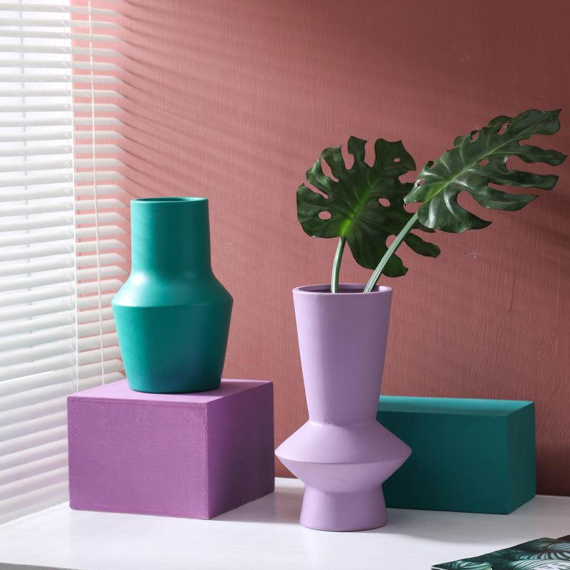Bright Color Ceramic Flower Vase