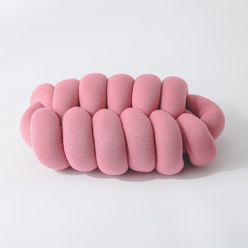 Bright Knot Pillow Pink