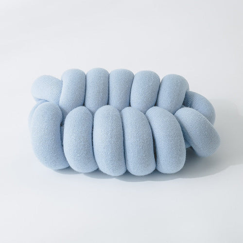 Bright Knot Pillow Cloud Blue