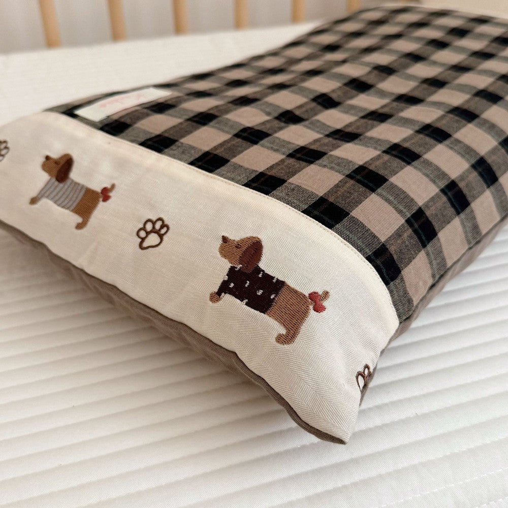 Gingham Kids Comforter Set – Cotton Gauze Neutral Style