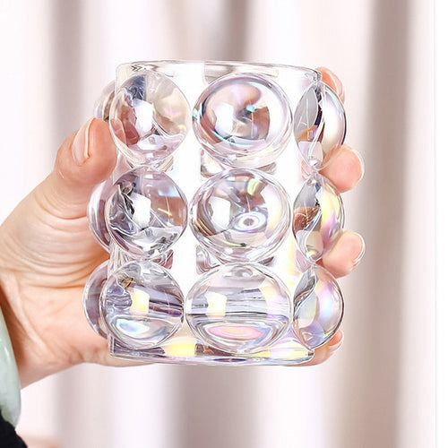 Bubble Cup Glass Desktop Organizer Iridescent