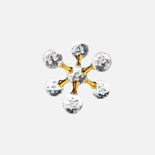 Bubble Glass Star Paperweight & Ornament Small