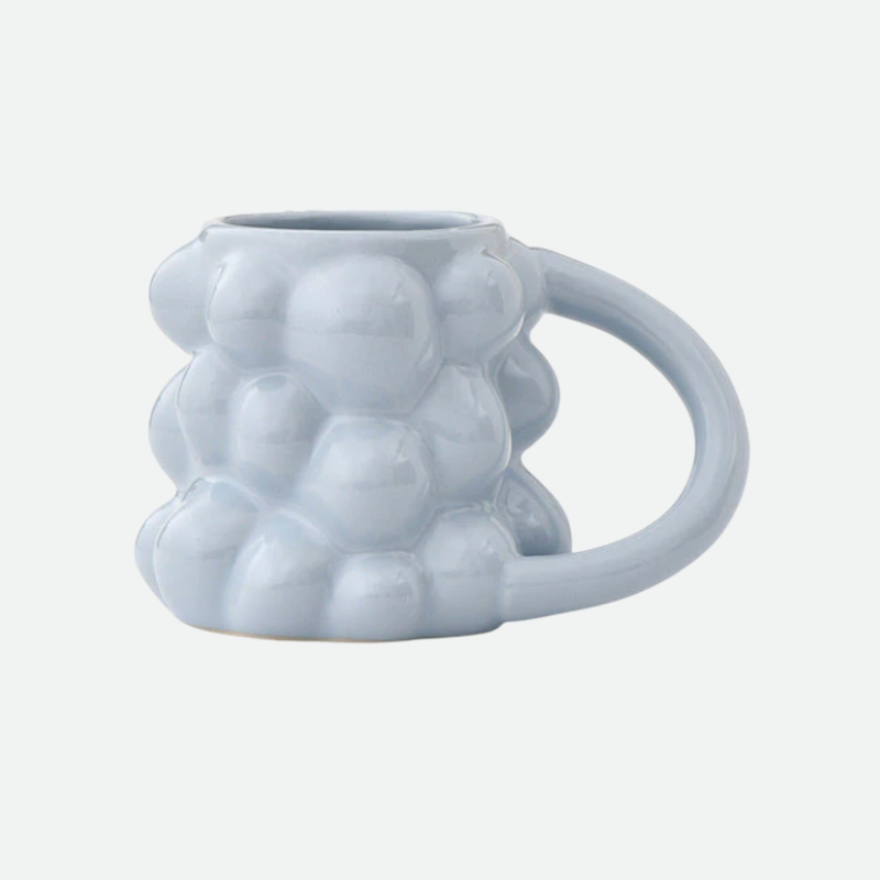 Bubble Tea Ceramic Cup Blue