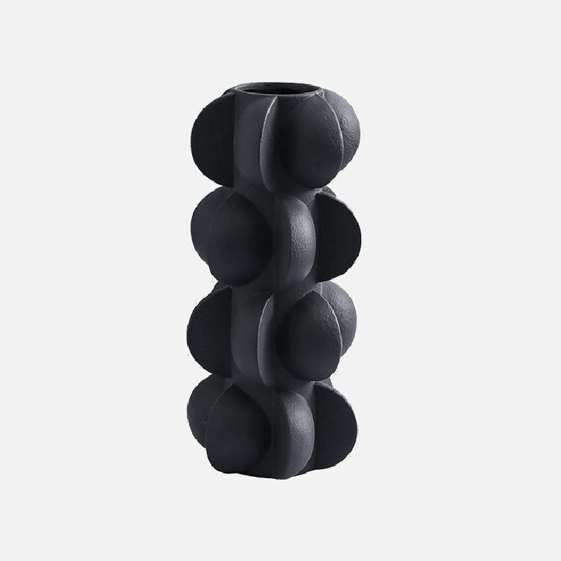 Bulb Abstract Ceramic Vase Black Large