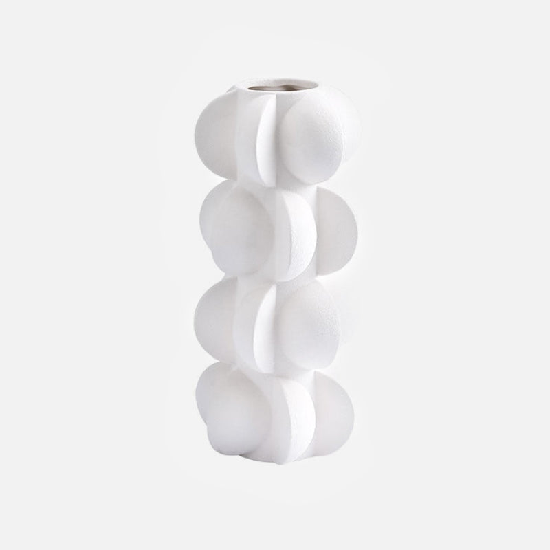 Bulb Abstract Ceramic Vase White Large