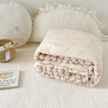 Bunny Print Kids Cotton Comforter – Pom Pom Trim