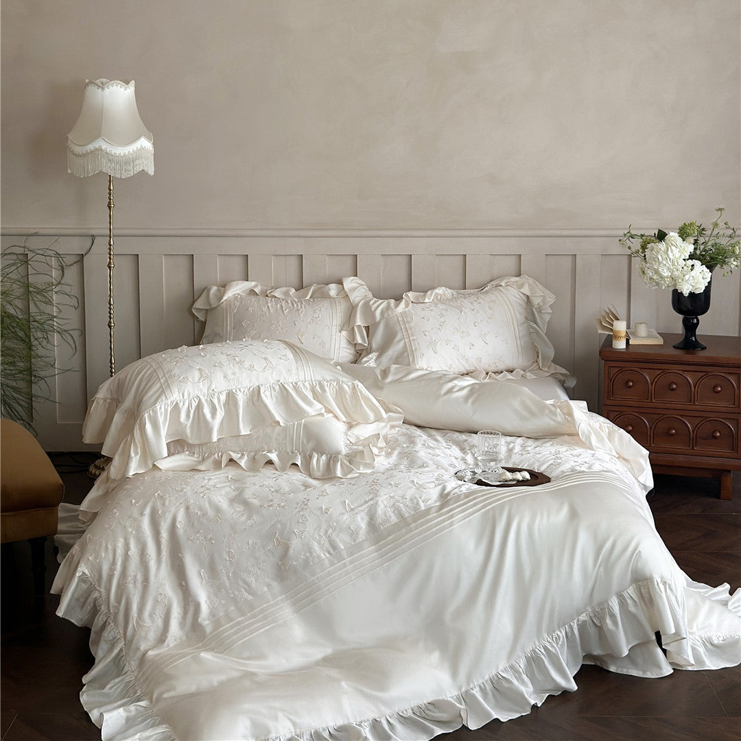 Butterfly Embroidered Bedding Set