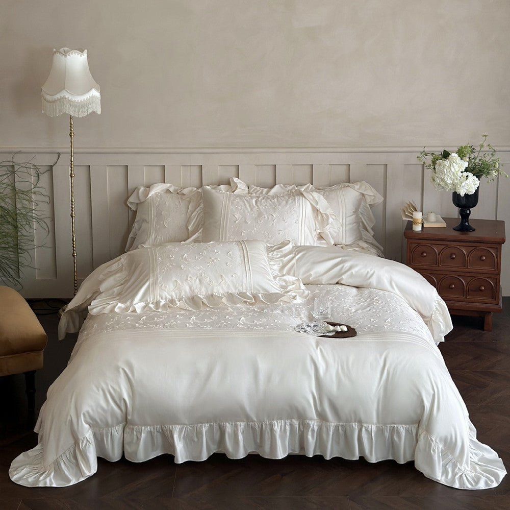 Butterfly Embroidered Bedding Set