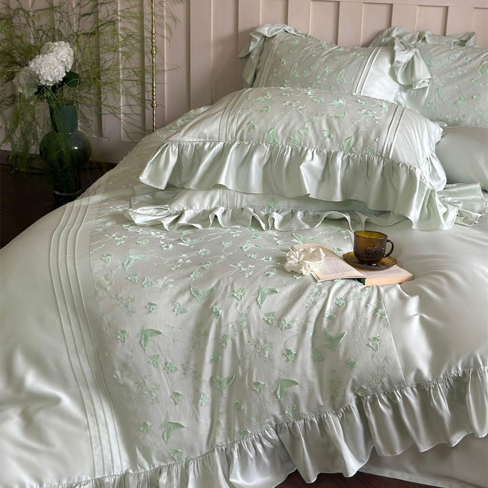 Butterfly Embroidered Bedding Set