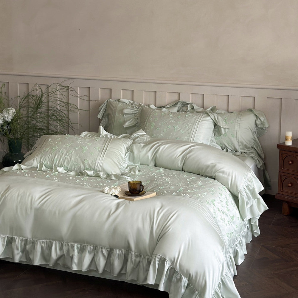 Butterfly Embroidered Bedding Set