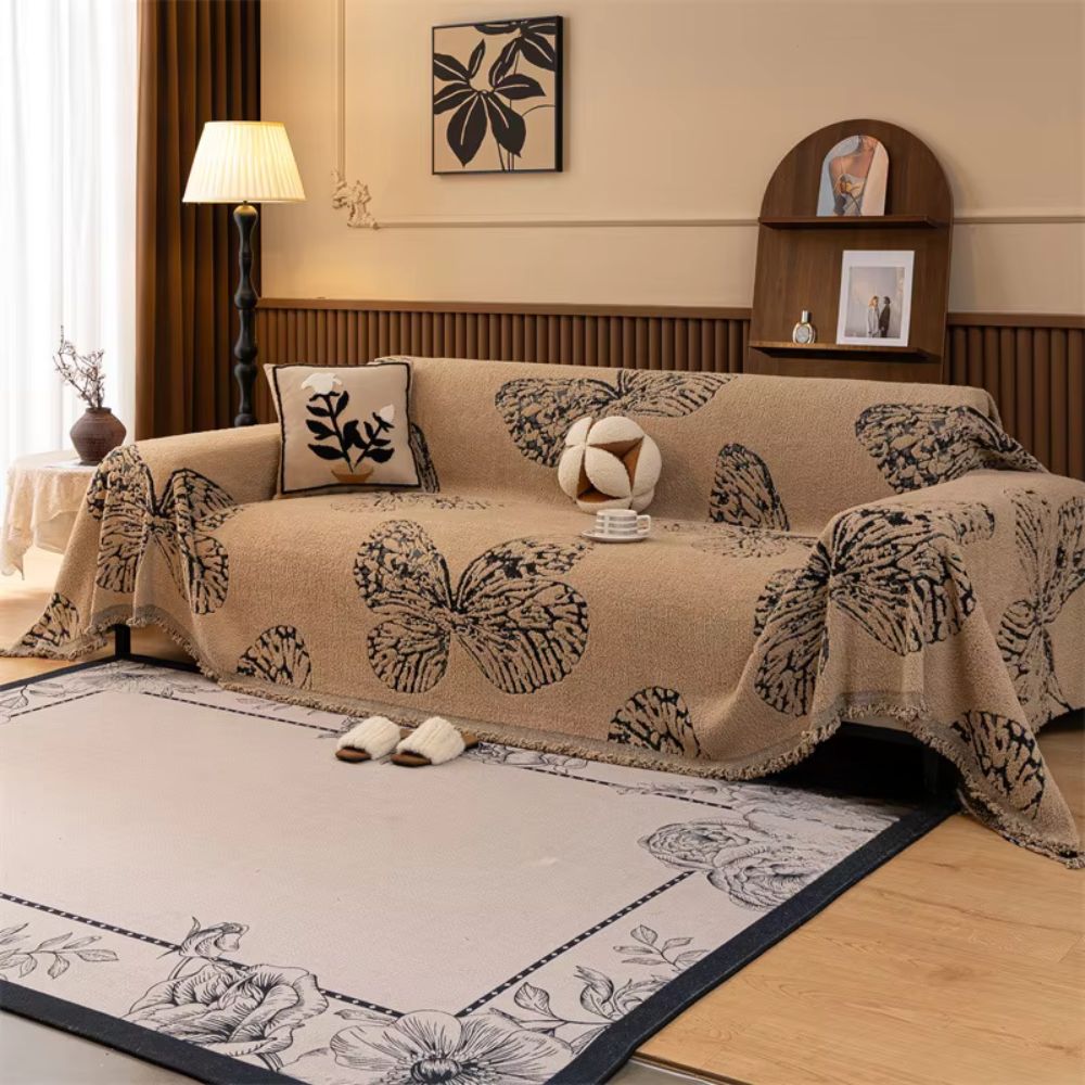 Butterfly Loom Sofa Cover Mocha