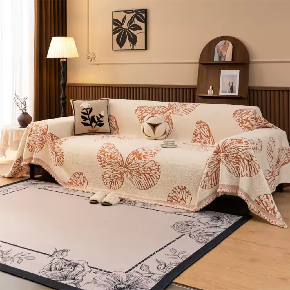 Butterfly Loom Sofa Cover Rustic Ember
